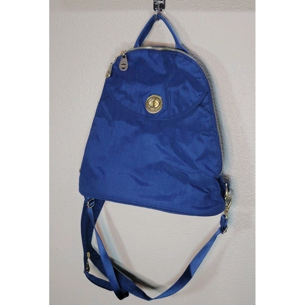 Baggallini women's convertible backpack sling bag‎ blue nylon
